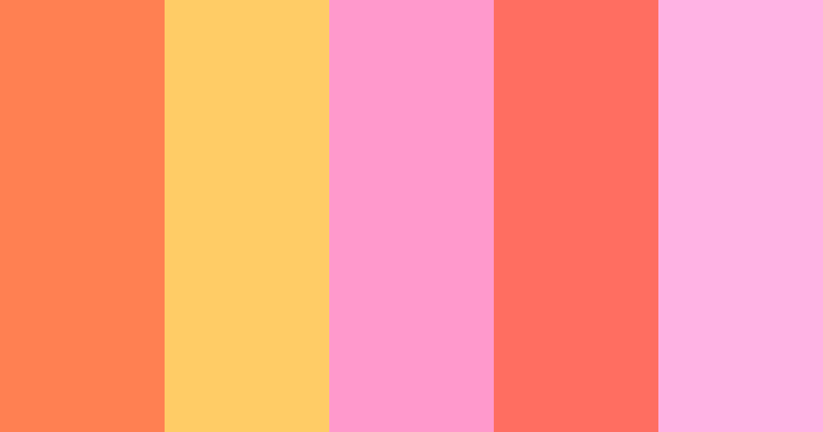 Download pink sunset color palette PNG image (landscape)
