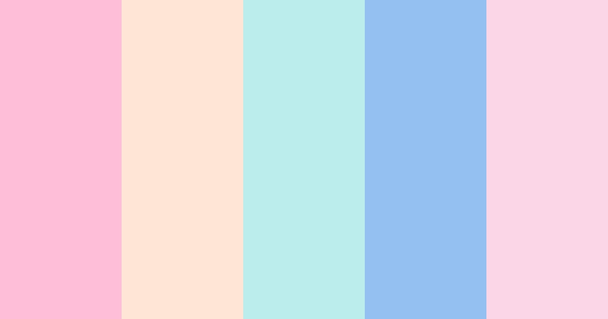 Download colorful beach color palette PNG image (landscape)