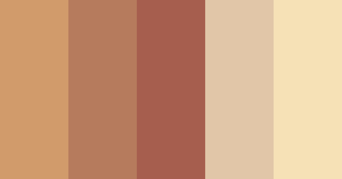 Download caramel brown color palette PNG image (landscape)