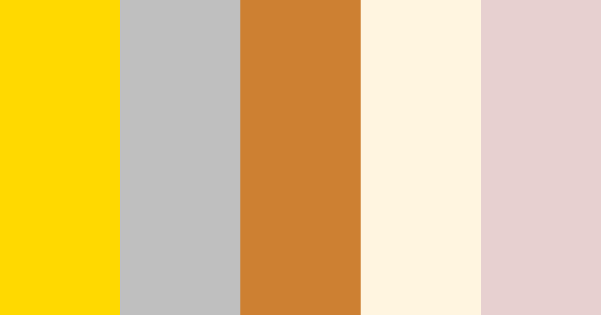 Download metallic gold color palette PNG image (landscape)