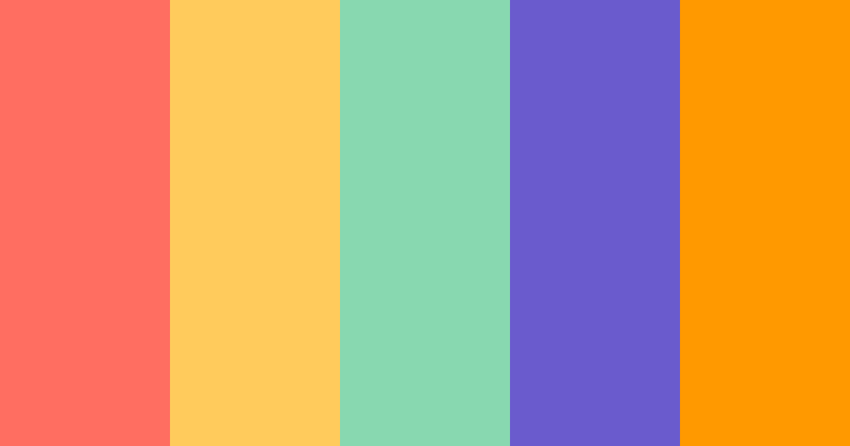 Download vibrant rainbow color palette PNG image (landscape)