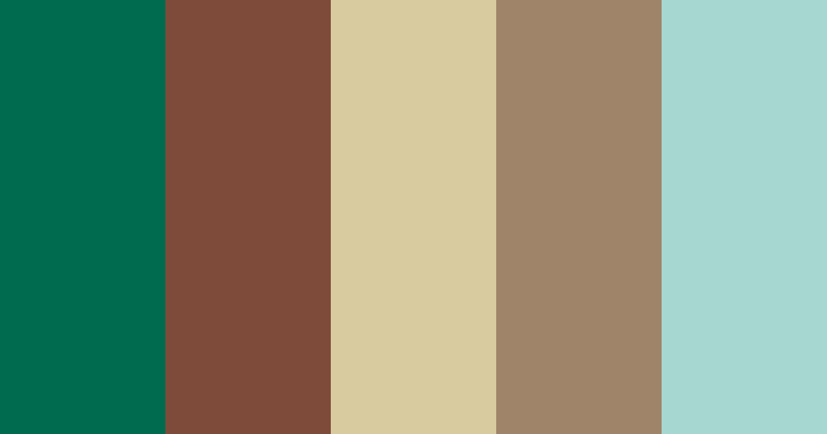 Download earthy tones color palette PNG image (landscape)