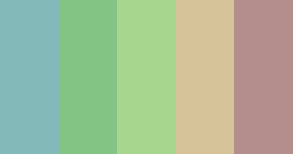 Download serene oasis color palette PNG image (landscape)