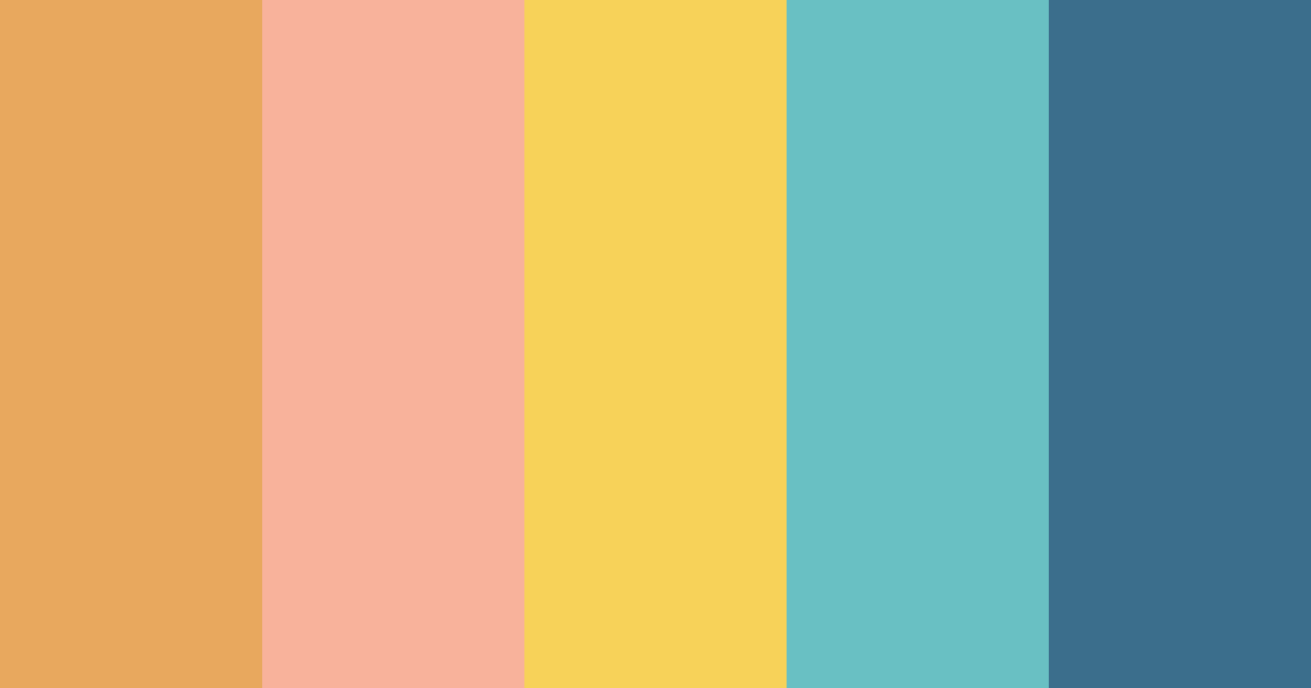 Download tropical serenity color palette PNG image (landscape)