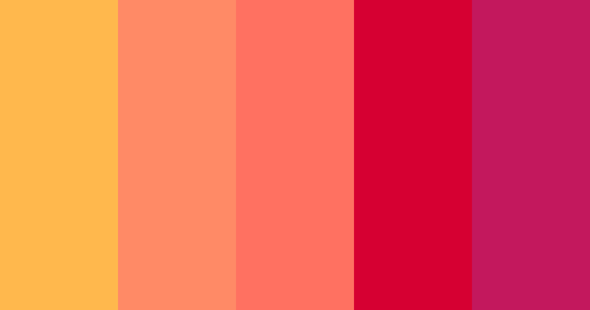 Download shades of orange color palette PNG image (landscape)