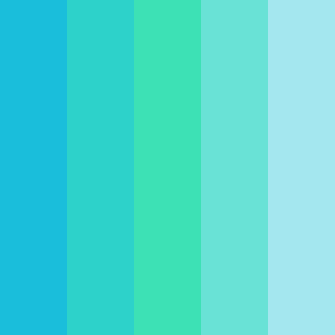 Download aqua serenity color palette PNG image (square)