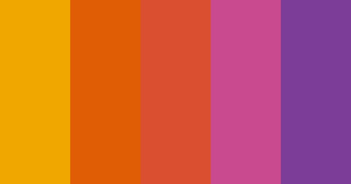 Download shades of orange and purple color palette PNG image (landscape)