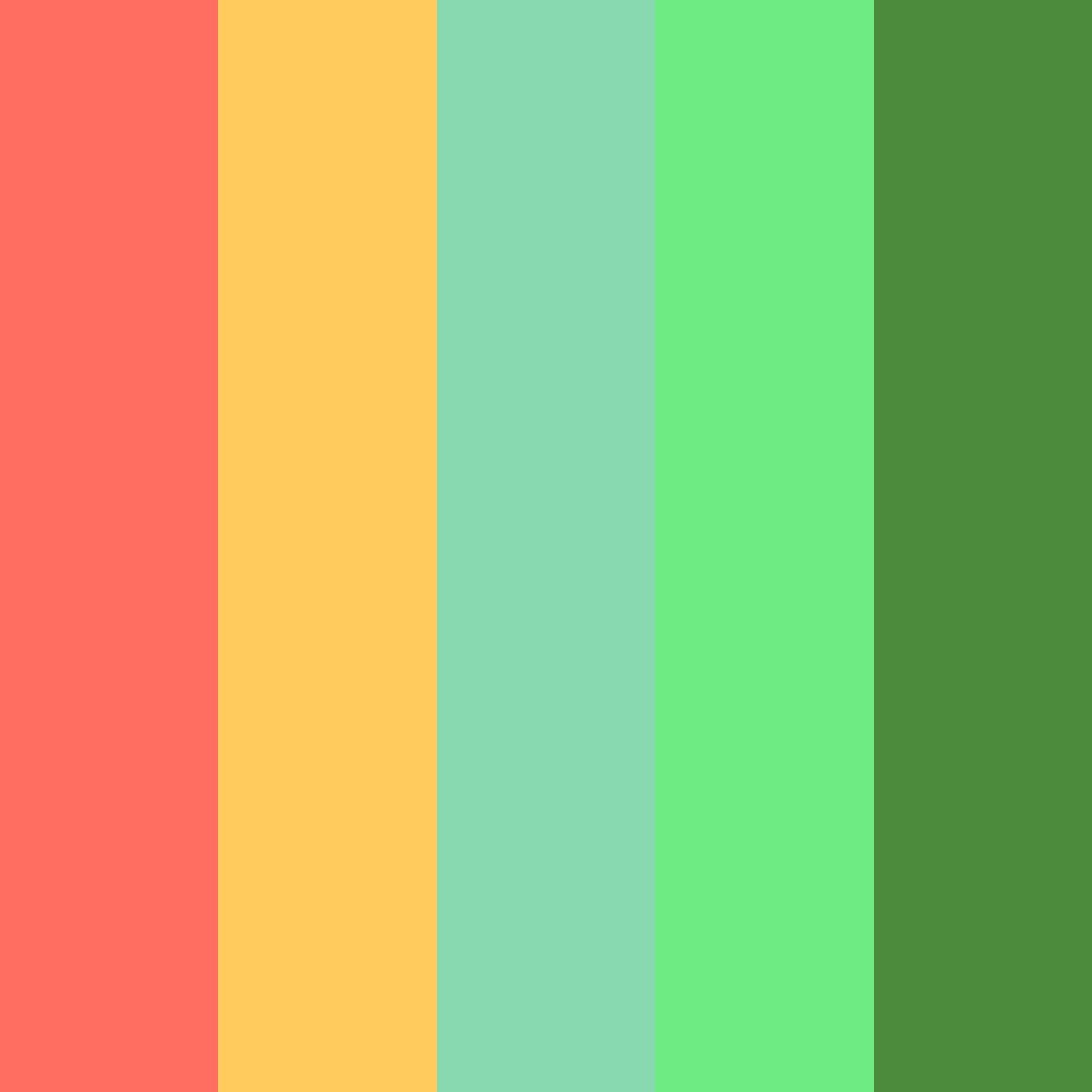 Download coral dream color palette PNG image (square)
