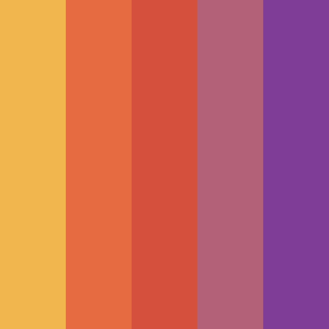 Download orange cat color palette PNG image (square)