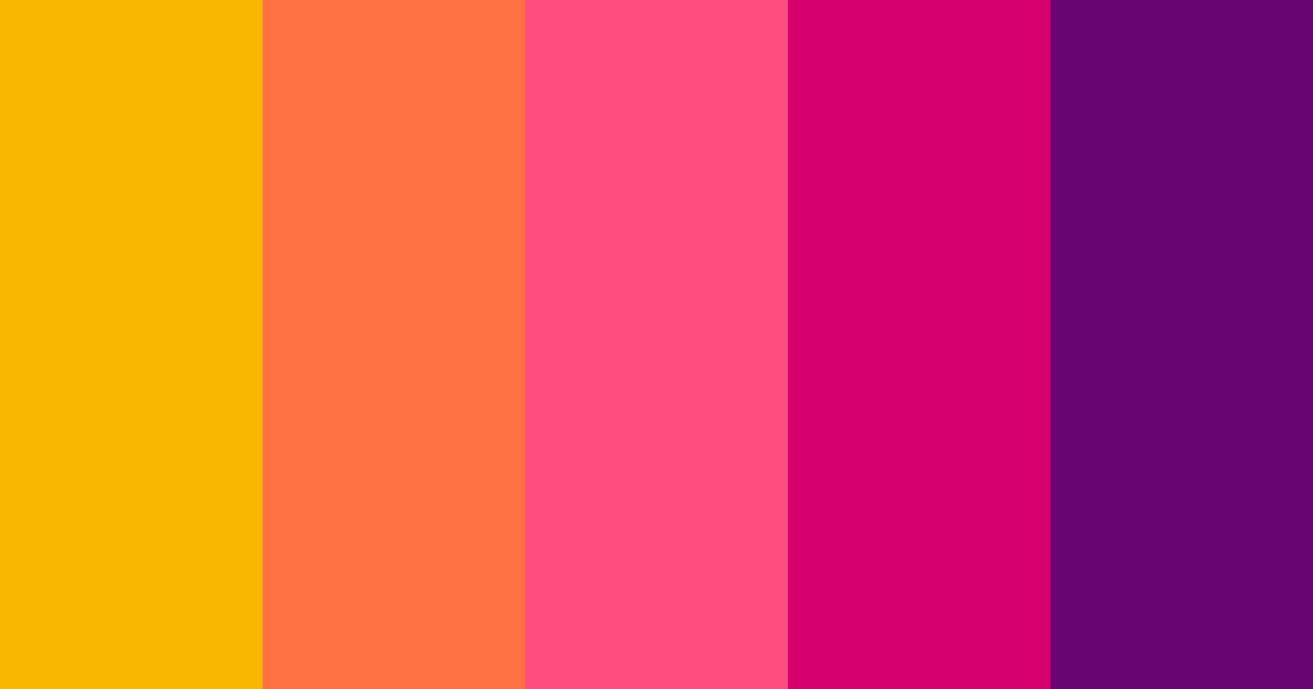 Download vibrant pink color palette PNG image (landscape)