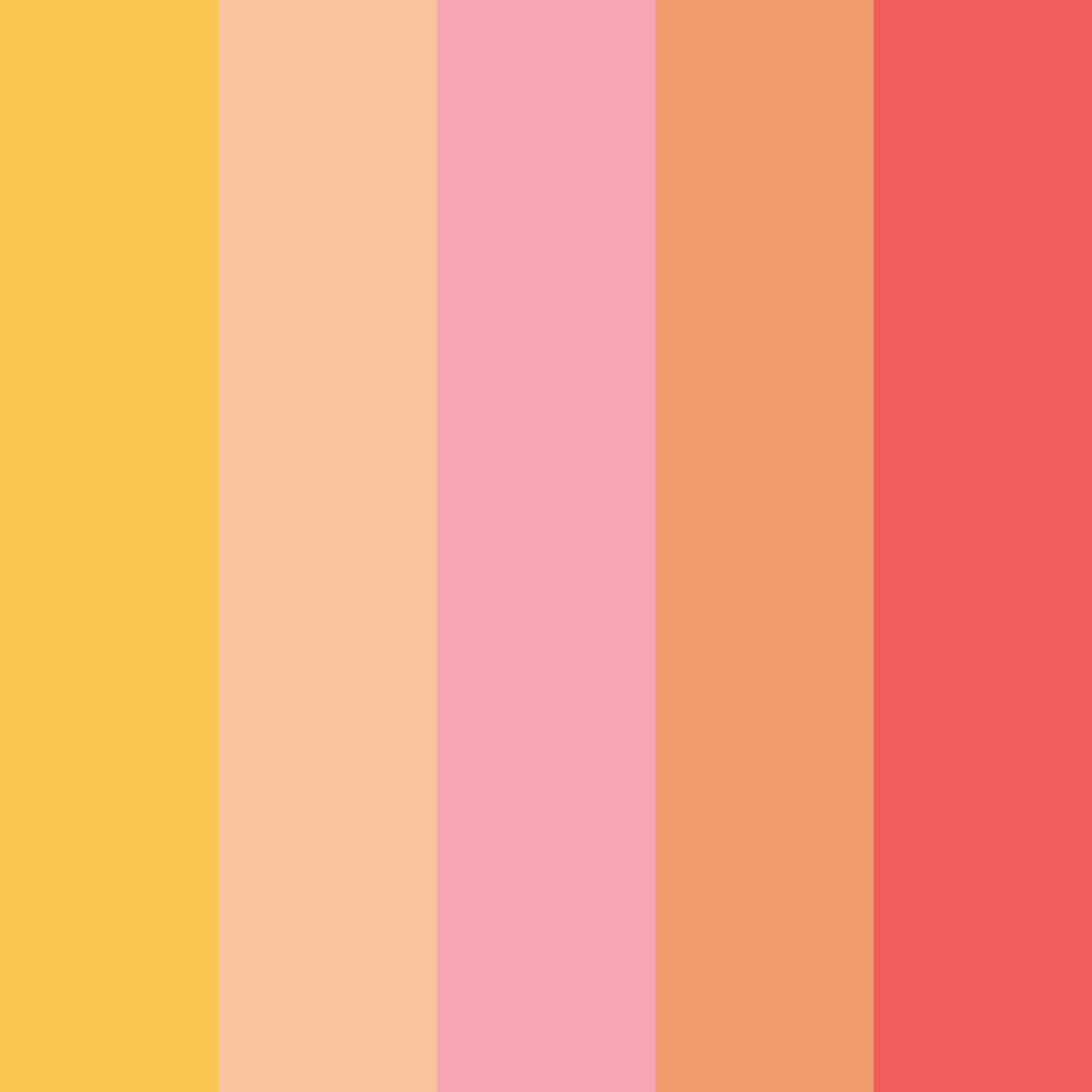 Download sunset bloom color palette PNG image (square)