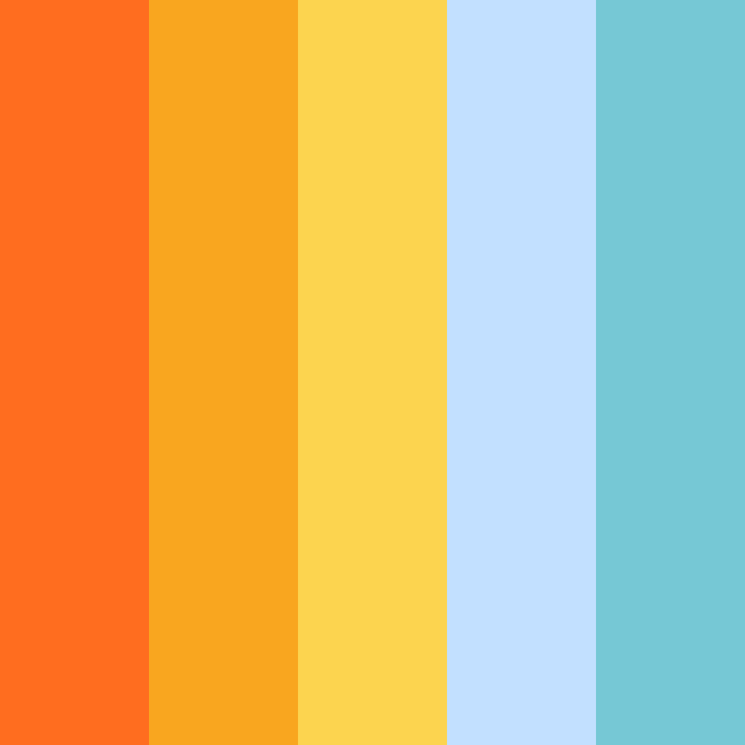 Download kamikaze sunset color palette PNG image (square)