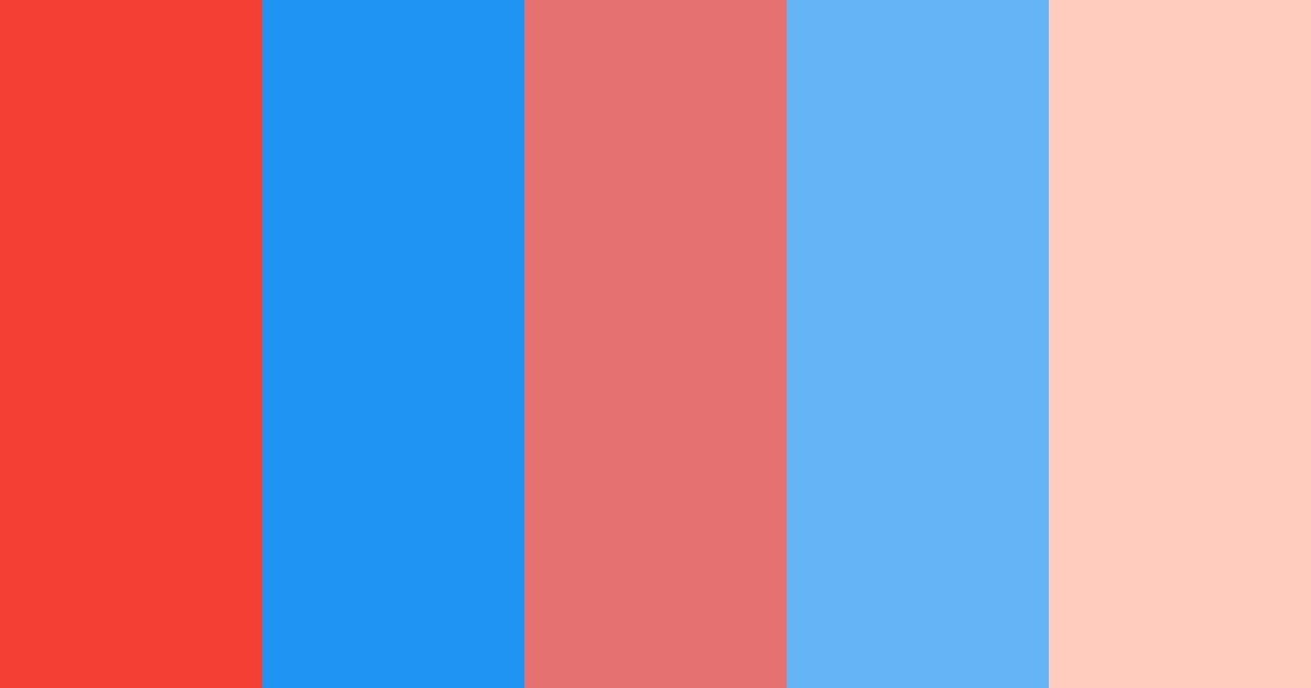 Red and Blue Harmony Color Palette
