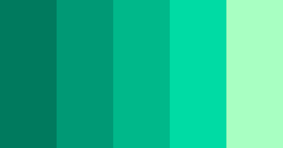 Shades of Green Color Palette