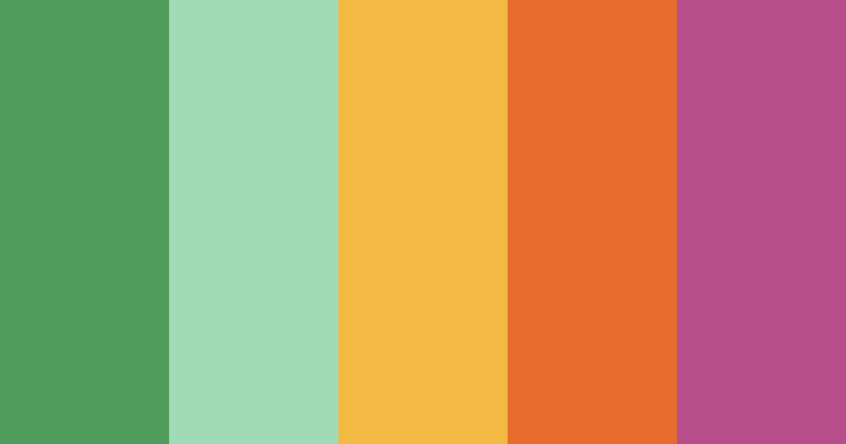 Fruit Salad Green Color Palette