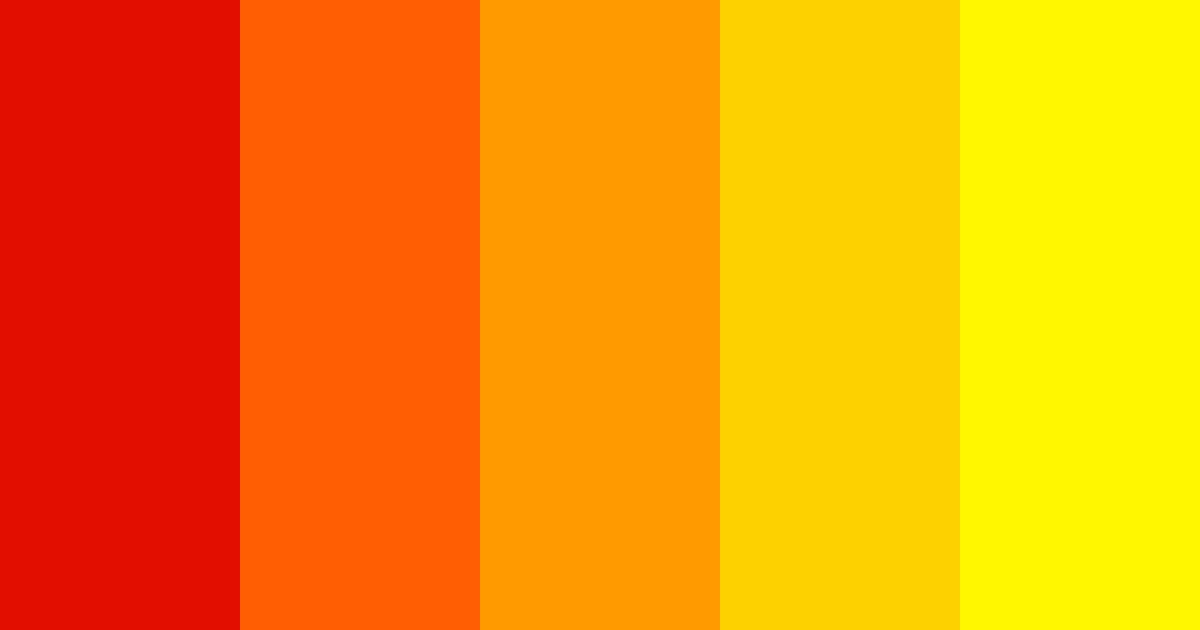 Paleta de colores Sunset Blaze