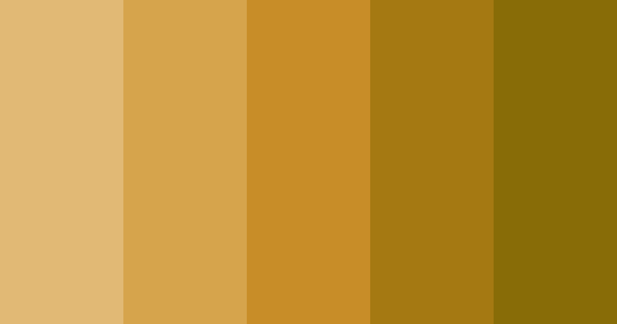 Harvest Gold Shades Color Palette