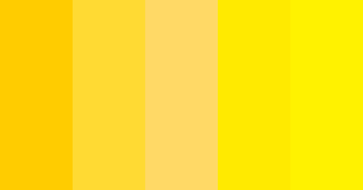 Bright Yellow Color Palette