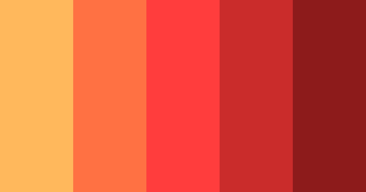 Fiery Red Color Palette