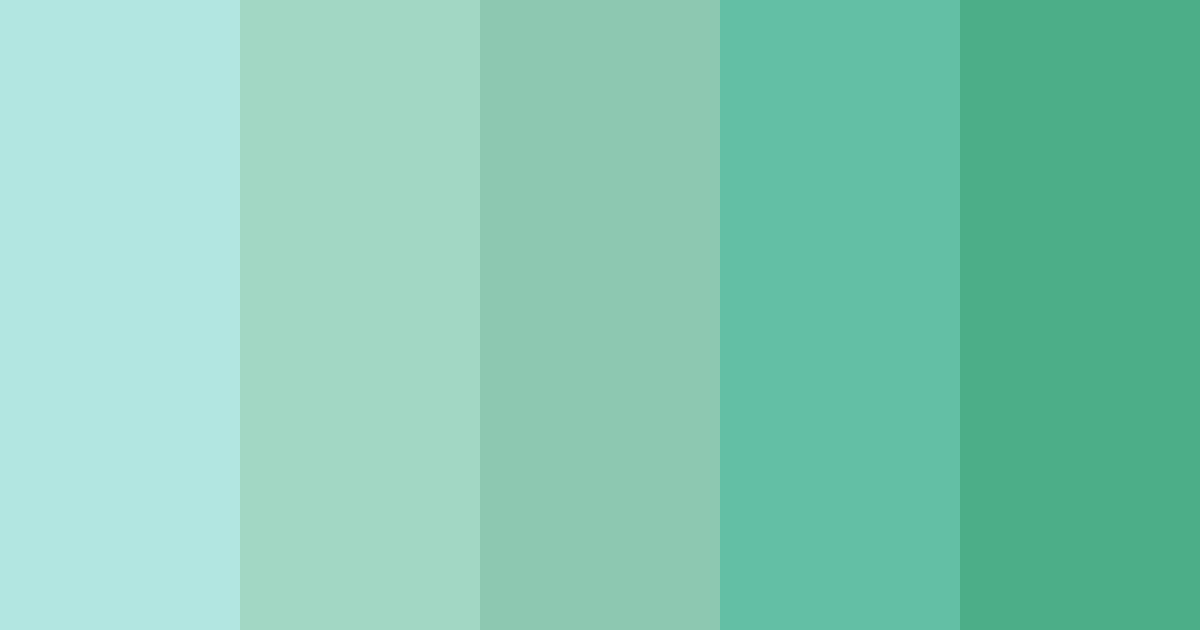Shades of Teal Color Palette