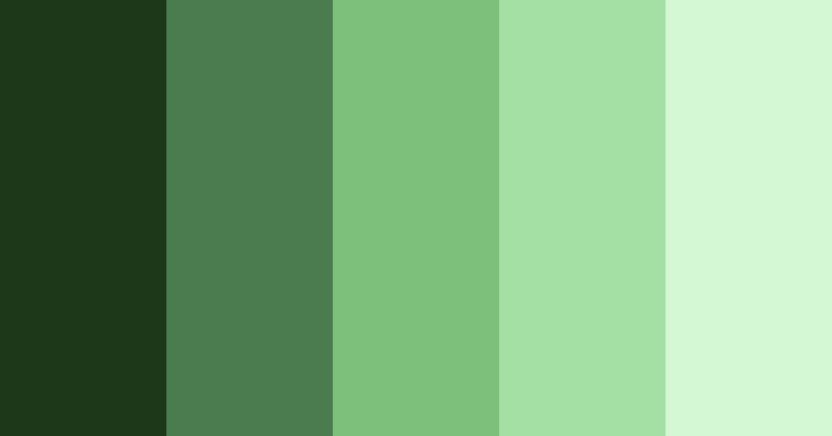 Shades of Green Color Palette