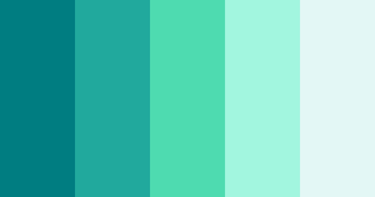 Bright Teal Color Palette