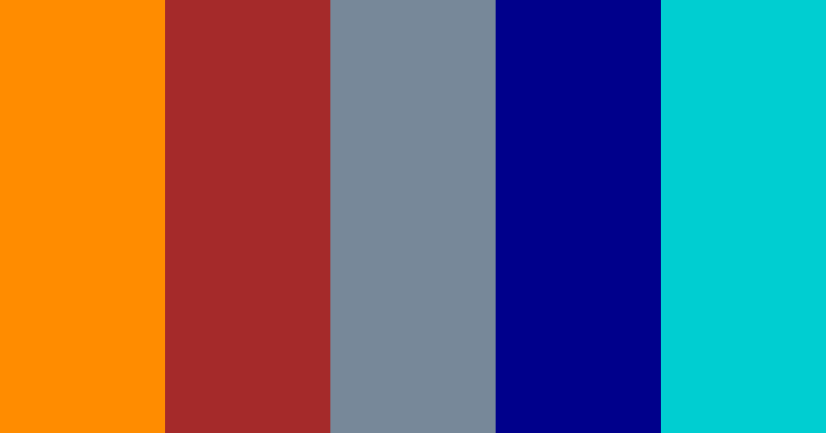 Download años 70 carmesí apagado azul turquesa color palette PNG image (landscape)