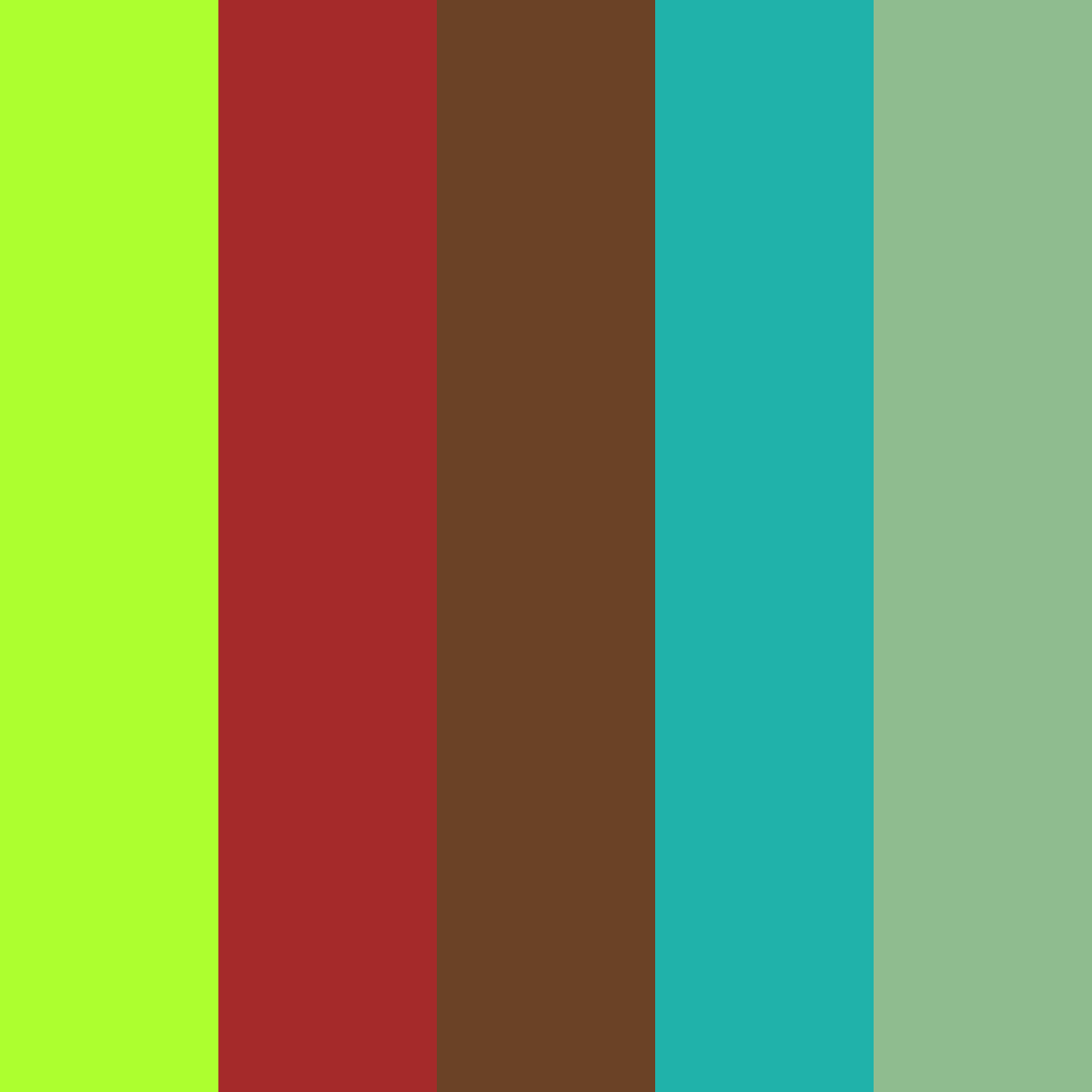 Download anni 90 cremisi terroso verde acqua menta color palette PNG image (square)