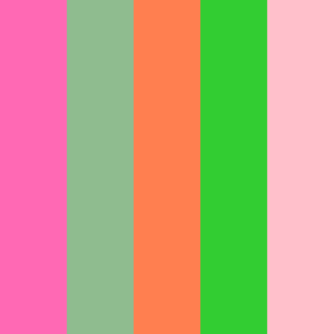 Download estético menta naranja verde color palette PNG image (square)
