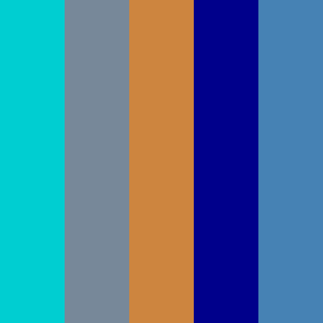 Download aqua muted autumn blue beach crimson red color palette PNG image (square)