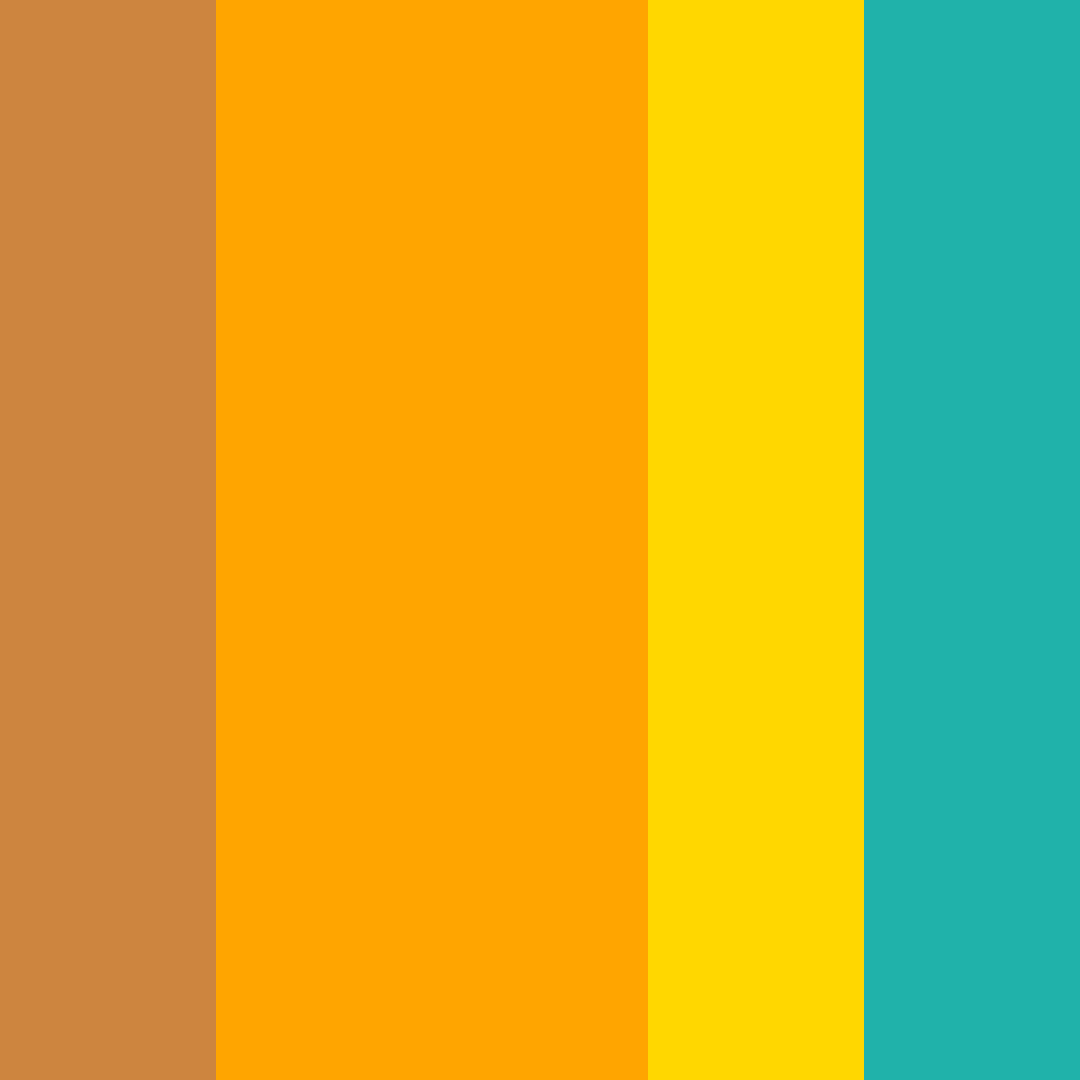 Download autumn bright sun sunset teal sage beige amber color palette PNG image (square)