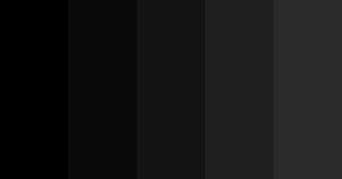 Black color palette