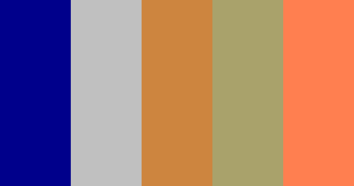 Download blue neutral autumn sage orange aesthetic color palette PNG image (landscape)