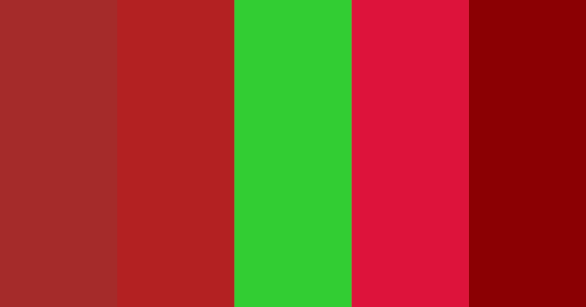 Download crimson red green color palette PNG image (landscape)