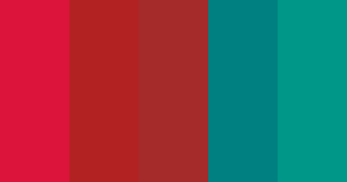 Download crimson teal color palette PNG image (landscape)