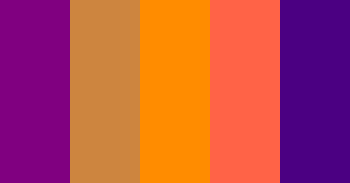 Download deep autumn amber hippie color palette PNG image (landscape)