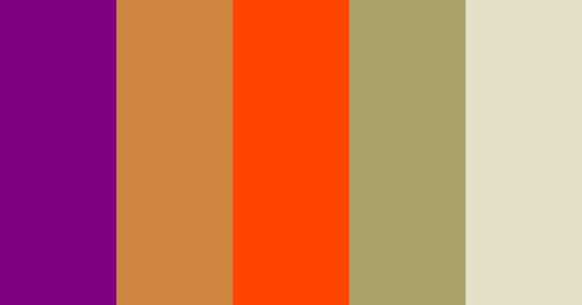 Download deep fall coral sage beige white purple color palette PNG image (landscape)