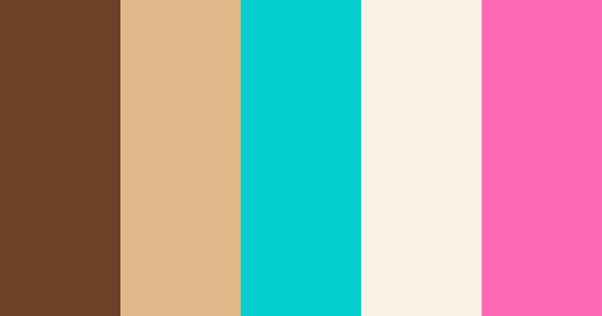 Download earthy boho turquoise cream pink blue brown color palette PNG image (landscape)