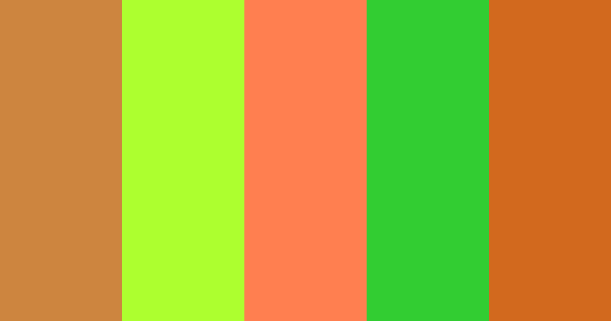 Download otoño años 90 naranja verde color palette PNG image (landscape)