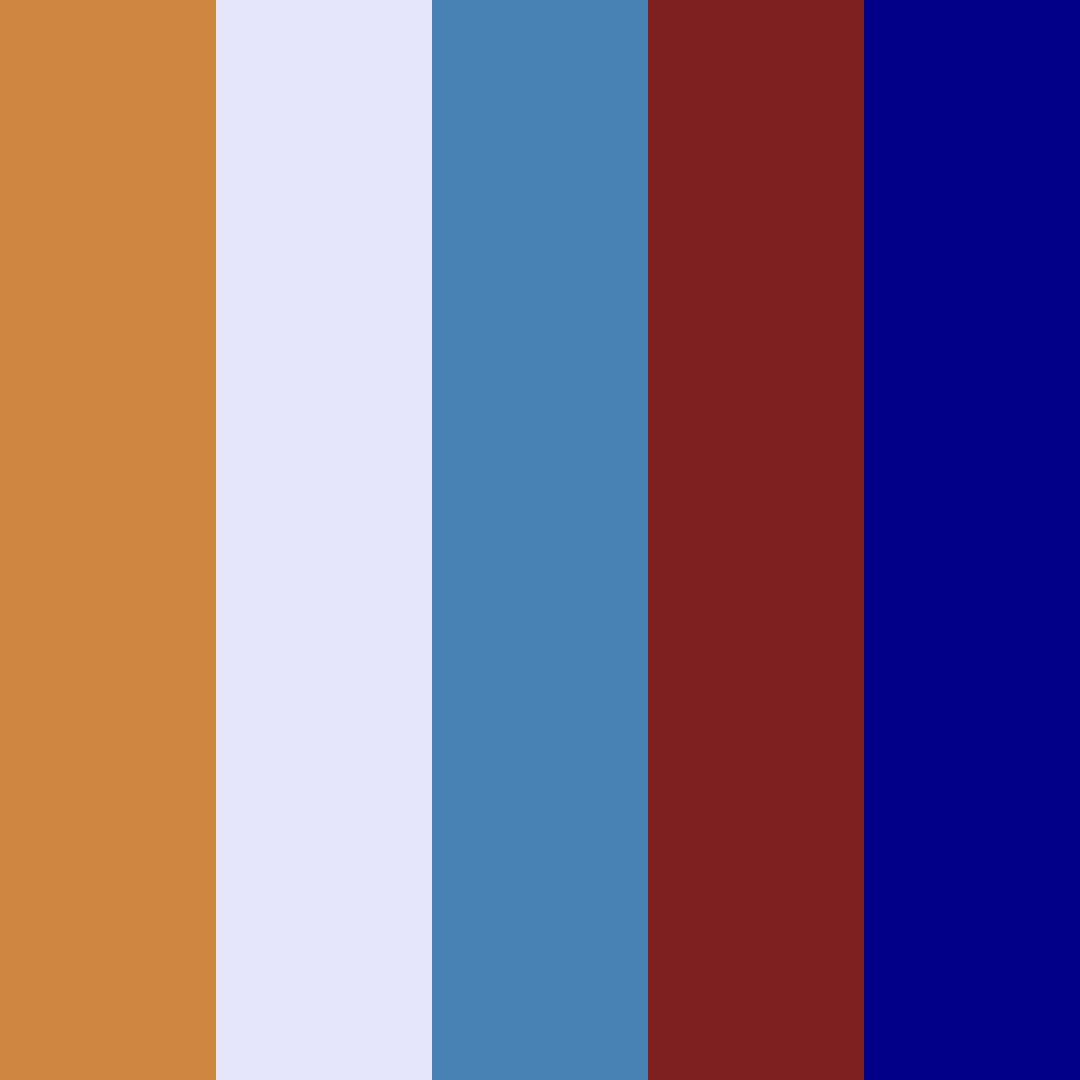 Fall Moon Y2K Auburn Blue White Color Palettes ColorMagic