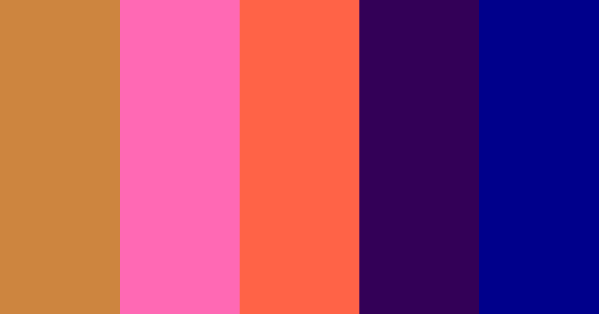 Download otoño vibrante divertido índigo azul coral color palette PNG image (landscape)