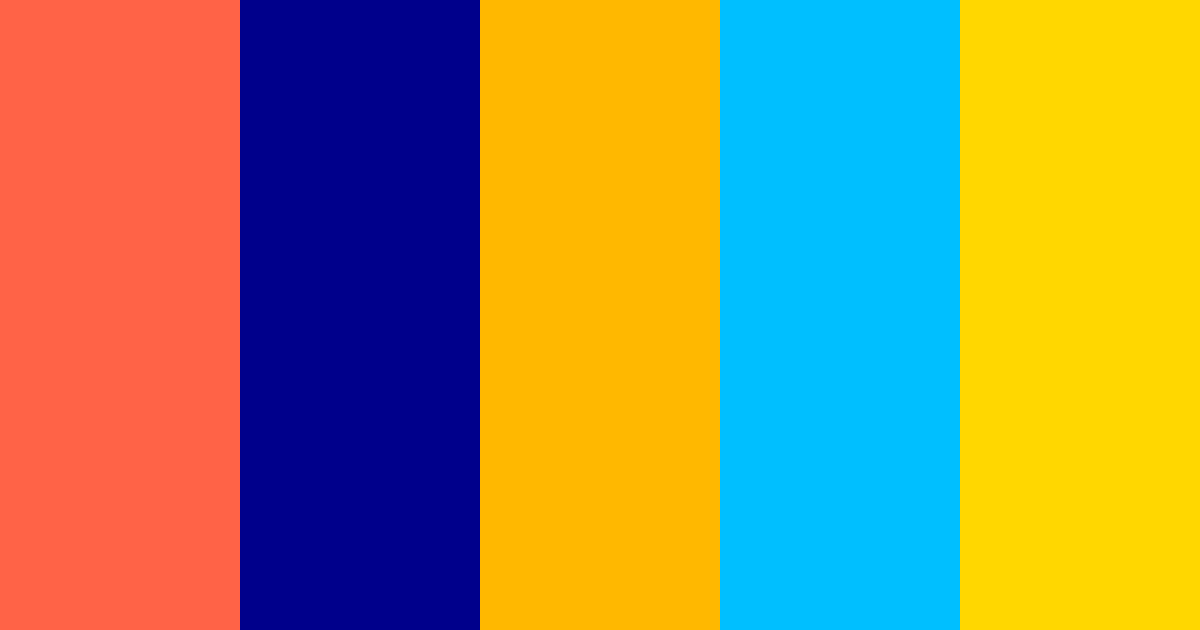 Download fun blue gold summer color palette PNG image (landscape)