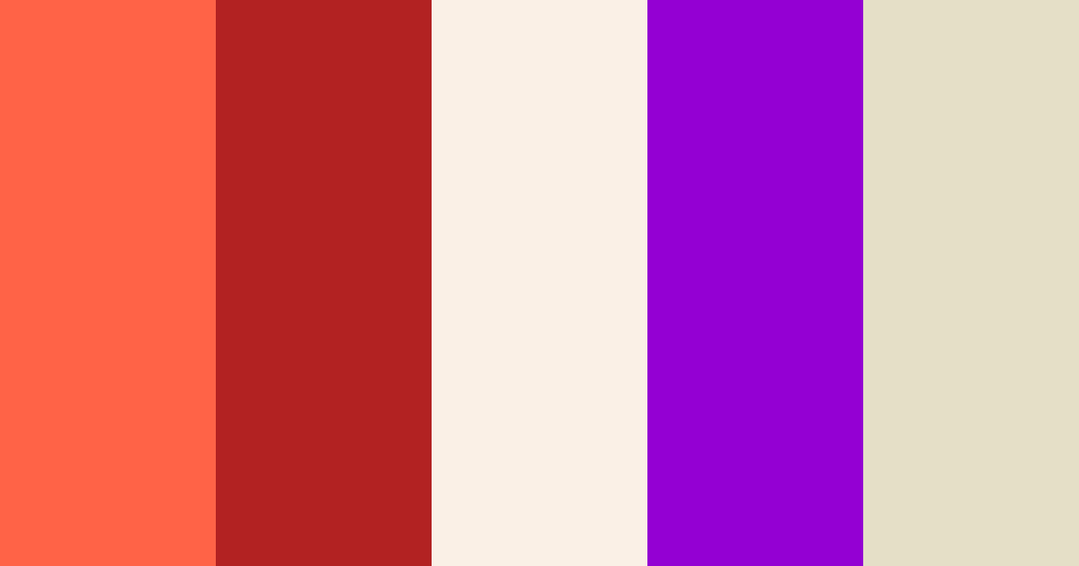 Download divertente rosso crema viola beige color palette PNG image (landscape)