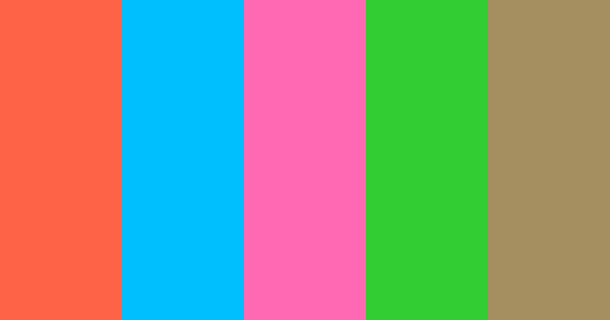 Download ファン サマー ビビッド 緑 ヘーゼル タン color palette PNG image (landscape)