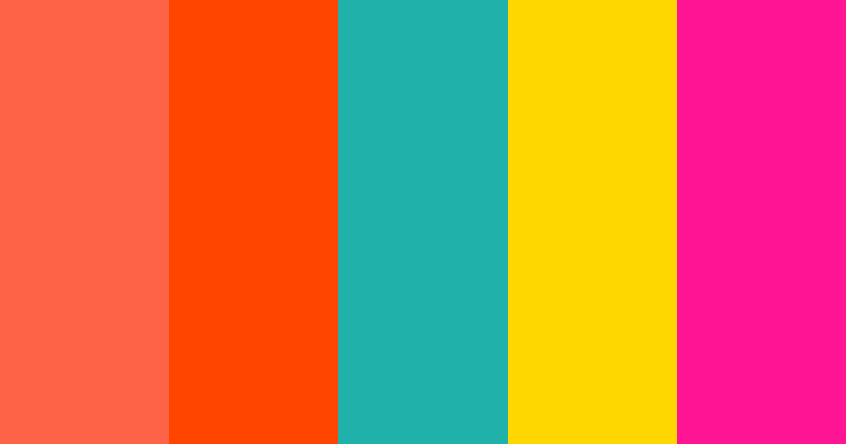 Download fun warm teal color palette PNG image (landscape)