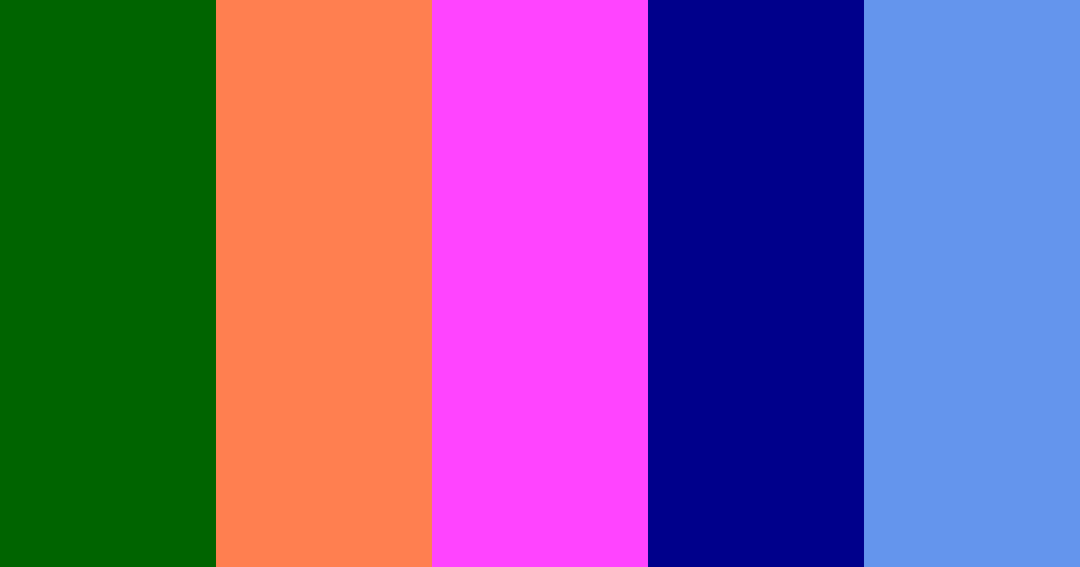 Download garden orange fuschia blue cool violet summer color palette PNG image (landscape)
