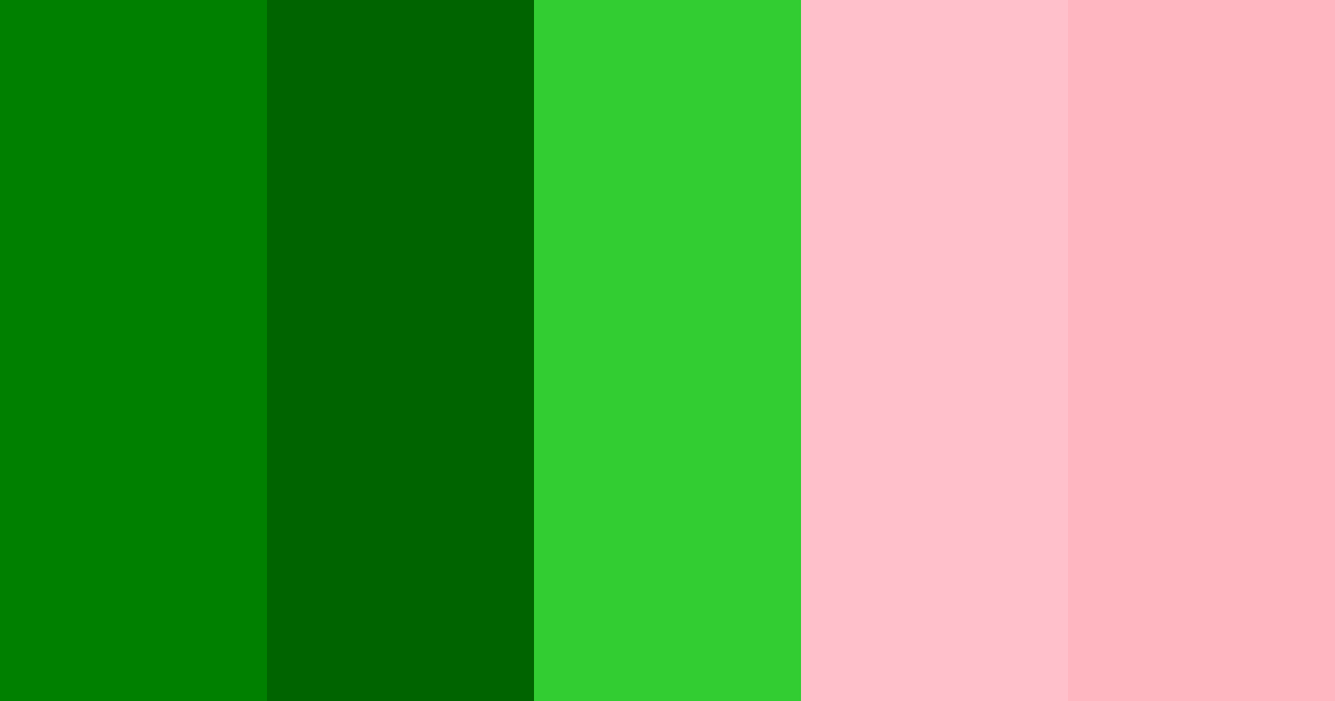 Download green pink color palette PNG image (landscape)