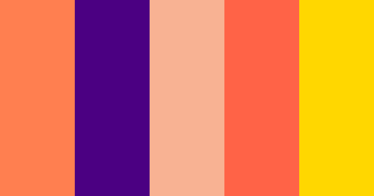 Download hawaii dark apricot color palette PNG image (landscape)