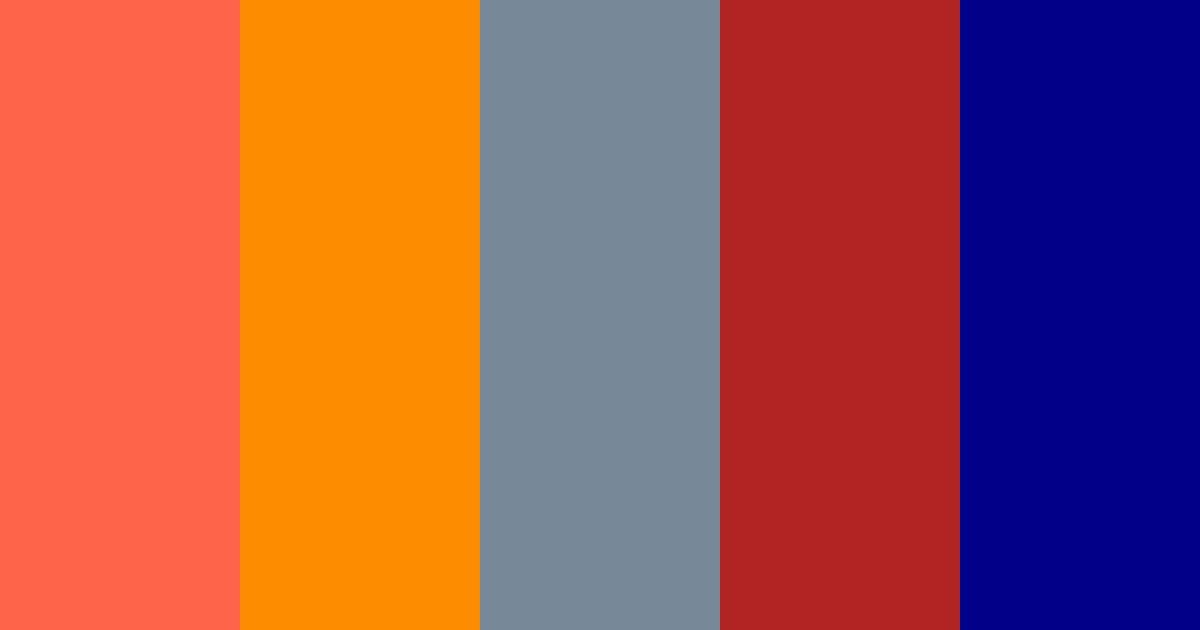 Download japanese amber muted red blue coral summer color palette PNG image (landscape)