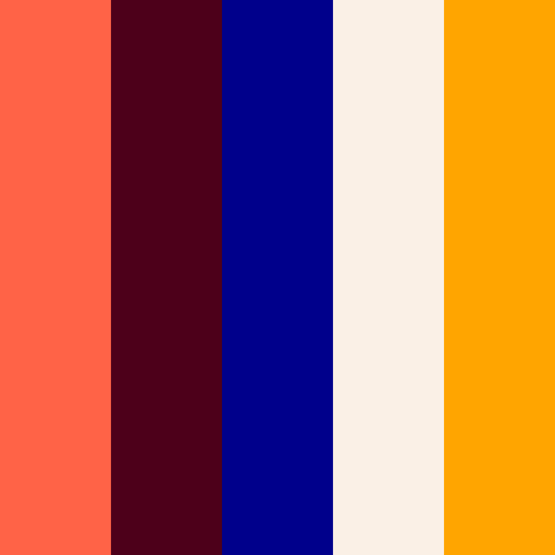 Download japanese burgundy blue cream yellow color palette PNG image (square)